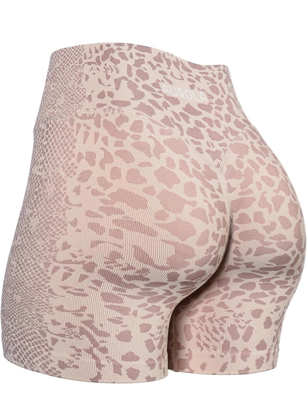 AUROLA Wild Form Seamless Stone & Snake Print Workout Shorts 4''